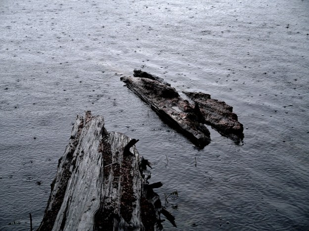 rain on lake